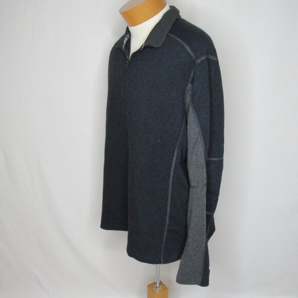 Kuhl Blue REVEL 1/4 Zip Fleece Lined Sweatshirt Sweater Men's XL XLarge - Picture 2 of 8